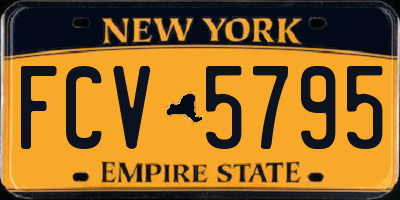 NY license plate FCV5795