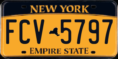 NY license plate FCV5797
