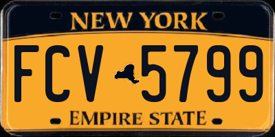 NY license plate FCV5799