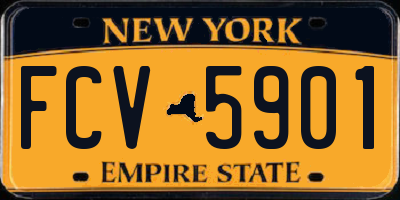 NY license plate FCV5901