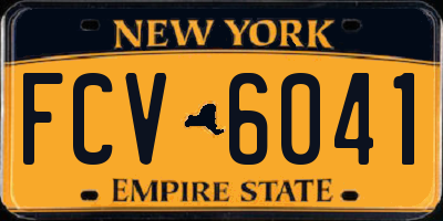 NY license plate FCV6041