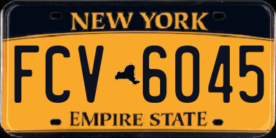 NY license plate FCV6045