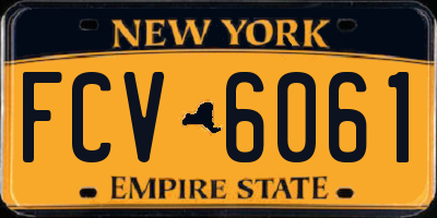 NY license plate FCV6061