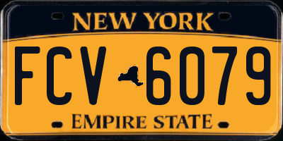 NY license plate FCV6079