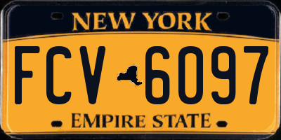 NY license plate FCV6097
