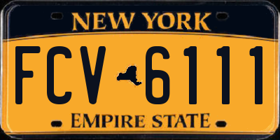 NY license plate FCV6111