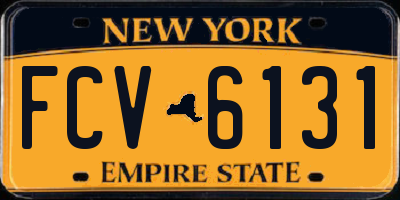 NY license plate FCV6131