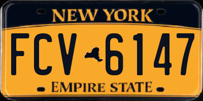 NY license plate FCV6147