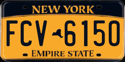NY license plate FCV6150