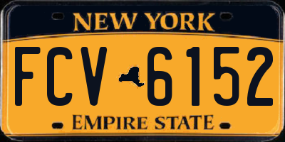 NY license plate FCV6152