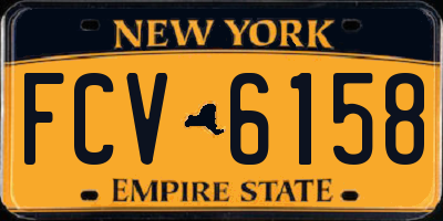 NY license plate FCV6158