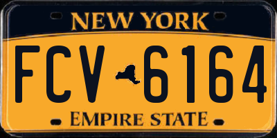 NY license plate FCV6164