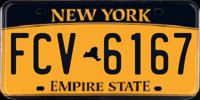 NY license plate FCV6167