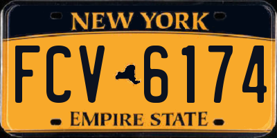 NY license plate FCV6174