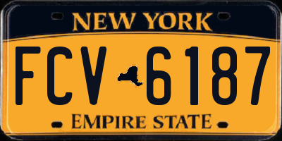 NY license plate FCV6187