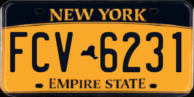 NY license plate FCV6231