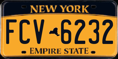 NY license plate FCV6232