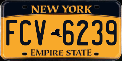NY license plate FCV6239