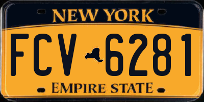 NY license plate FCV6281