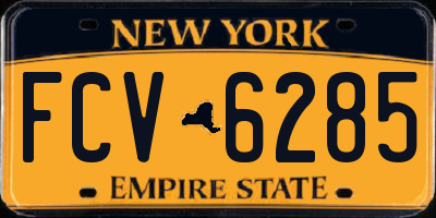 NY license plate FCV6285