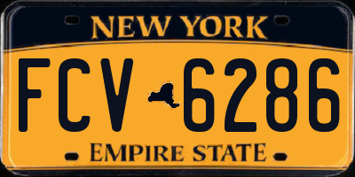 NY license plate FCV6286