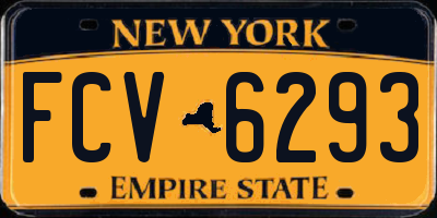 NY license plate FCV6293