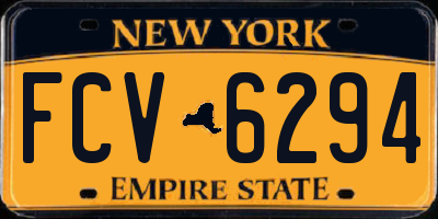 NY license plate FCV6294