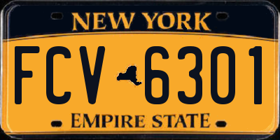 NY license plate FCV6301