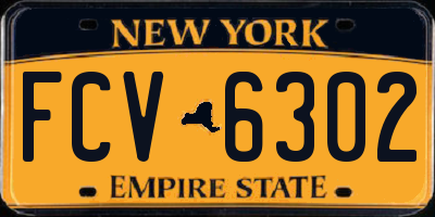NY license plate FCV6302