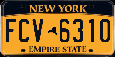 NY license plate FCV6310