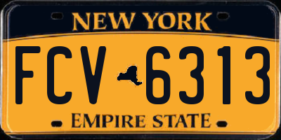 NY license plate FCV6313