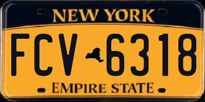 NY license plate FCV6318