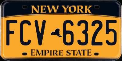 NY license plate FCV6325