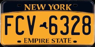 NY license plate FCV6328