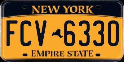NY license plate FCV6330