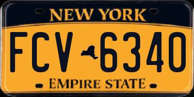 NY license plate FCV6340