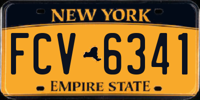 NY license plate FCV6341
