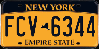 NY license plate FCV6344