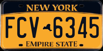 NY license plate FCV6345