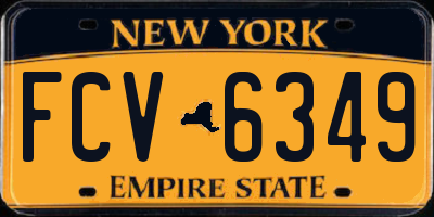 NY license plate FCV6349