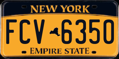 NY license plate FCV6350