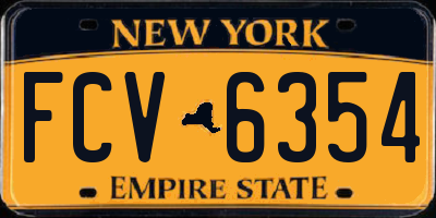 NY license plate FCV6354