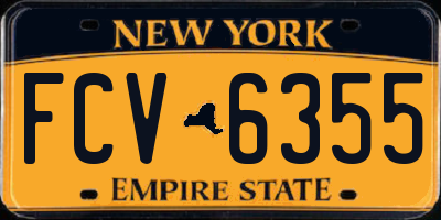 NY license plate FCV6355