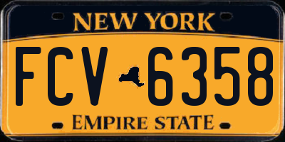 NY license plate FCV6358
