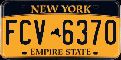 NY license plate FCV6370