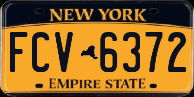 NY license plate FCV6372