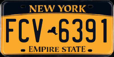 NY license plate FCV6391