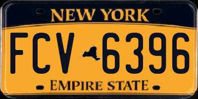 NY license plate FCV6396