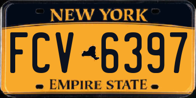 NY license plate FCV6397