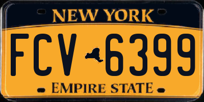 NY license plate FCV6399